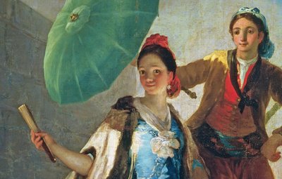De Parasol (detail) door Francisco de Goya